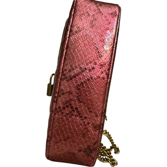 Kurt Geiger Mini Brixton Lock Bag Red Comb - Picture 8 of 13